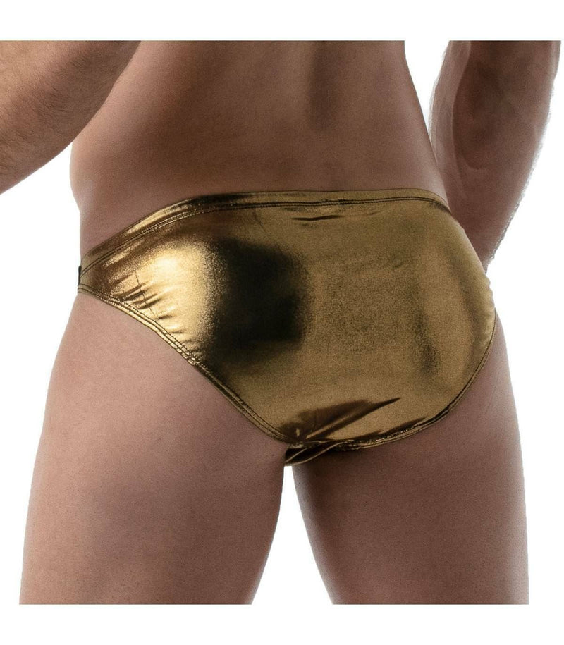 SexyMenUnderwear.com TOF-PARIS Brief Bikini Cut Tanga Briefs Metal Golden 54