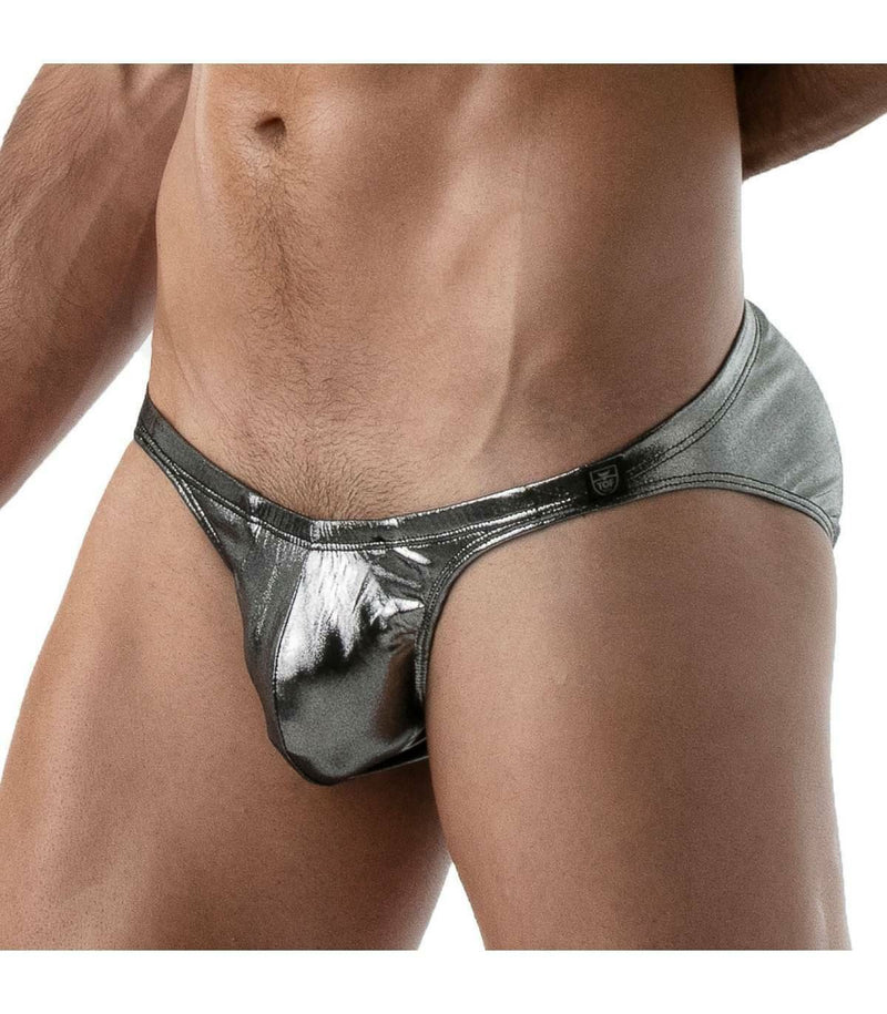 SexyMenUnderwear.com TOF-PARIS Brief Bikini Cut Tanga Briefs Metal Silver 54