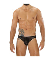 SexyMenUnderwear.com TOF PARIS Brief BULGE LACE MINI BRIEFS Floral Lingerie For Men Black 13