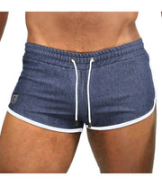SexyMenUnderwear.com TOF PARIS COWBOY SHORTS Retro Style Very Sexy Cow-Boy Style Jeans Blue T1