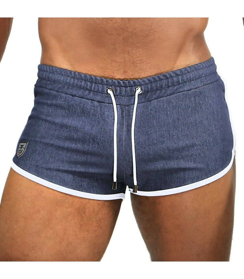 SexyMenUnderwear.com TOF PARIS COWBOY SHORTS Retro Style Very Sexy Cow-Boy Style Jeans Blue T1