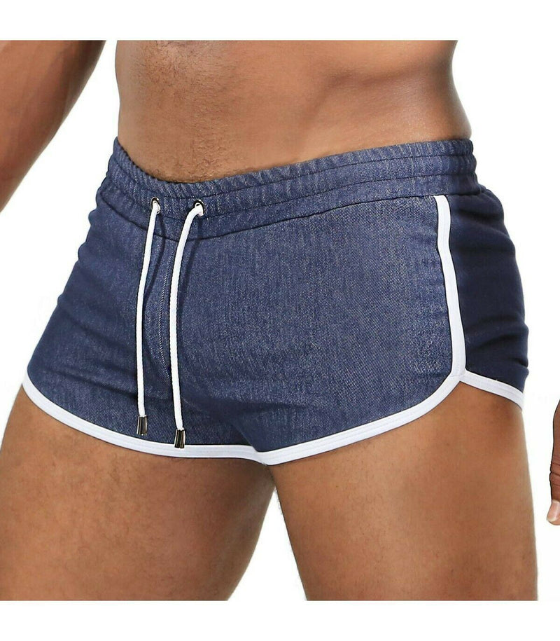 SexyMenUnderwear.com TOF PARIS COWBOY SHORTS Retro Style Very Sexy Cow-Boy Style Jeans Blue T1