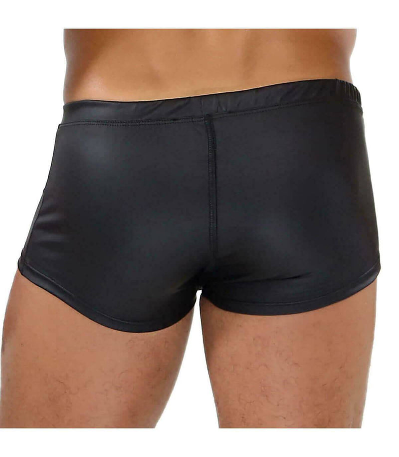 SexyMenUnderwear.com ''TOF PARIS'' DERI Boxer Fetish Leatherette Poly-Elastane Jersey Leather-Look 20