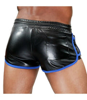 SexyMenUnderwear.com TOF PARIS Fashion Shorts CRUISE Delux Rear Pockets Boxer Short Black&Blue T3