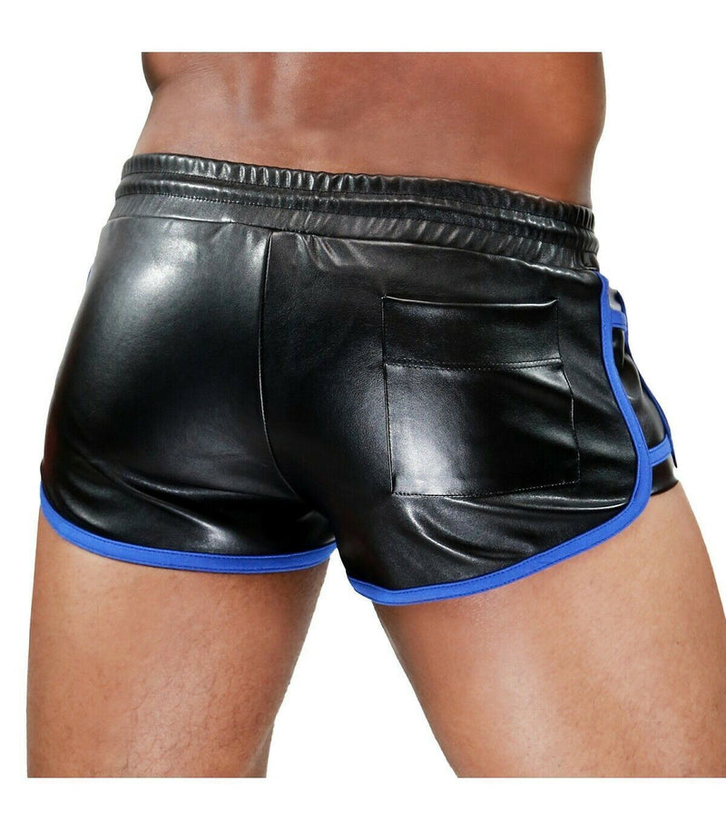 SexyMenUnderwear.com TOF PARIS Fashion Shorts CRUISE Delux Rear Pockets Boxer Short Black&Blue T3
