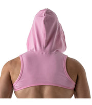SexyMenUnderwear.com TOF PARIS Hoodie Harness Crop Top Very Soft Deep Zip Pocket Jersey Shirt Pink 51