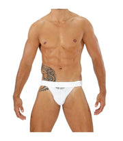 SexyMenUnderwear.com TOF PARIS JOCK BULGE MESH Jockstraps Lined Enhancing Pouch White 13