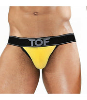 SexyMenUnderwear.com TOF PARIS JockStrap CARTER Sexy Cut Mens Jock Micro Modal Breathable Yel-BLACK 9