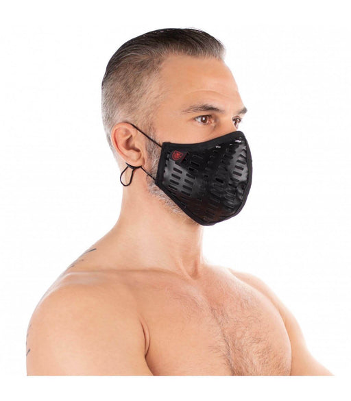 SexyMenUnderwear.com One Size TOF PARIS Mask Centurion Fetishwear Masks Leather Look Perforated 4 layer 2 filt
