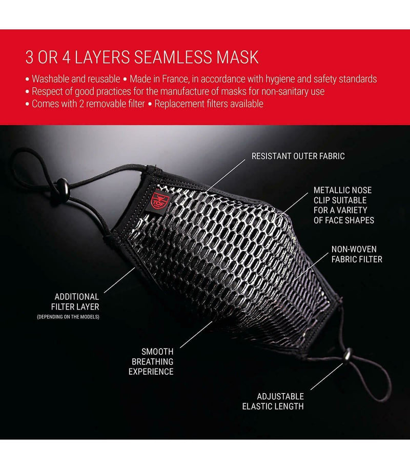 SexyMenUnderwear.com One Size TOF PARIS MASQUE FETISH SEAMLES MASK Stylish Breathable Imitation Leather Black