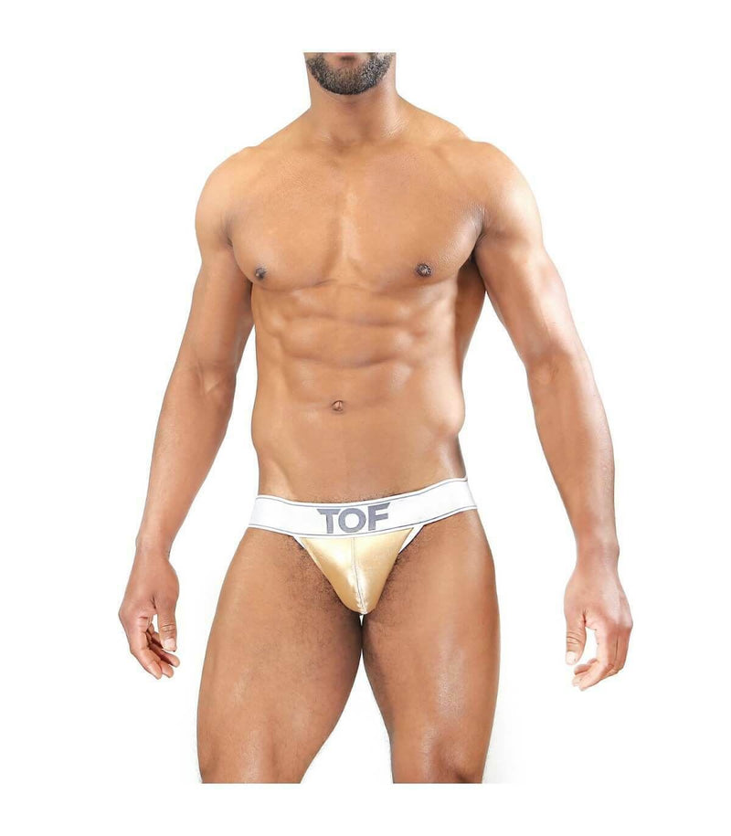 SexyMenUnderwear.com TOF PARIS Sexy GOLDEN Jockstraps Polyurethane Fashion Gold Jock 13