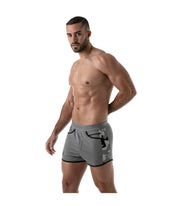 SexyMenUnderwear.com TOF PARIS Short Camo Gym Low-Waisted Sports Shorts Grey T8
