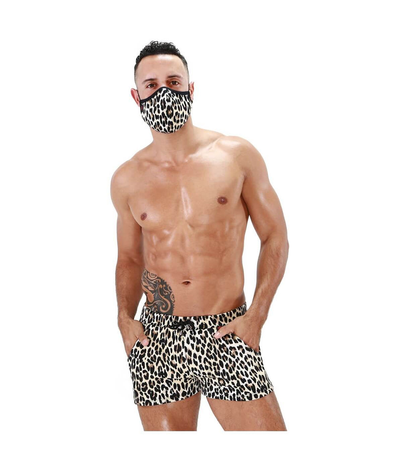 SexyMenUnderwear.com TOF PARIS Shorts Mid-Thigh Leopard-Print short Multipurpose Swimwear 47