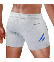 SexyMenUnderwear.com TOF PARIS Shorts Tight-Fit Mid-Lenght Sport Short Grey-Blue 42