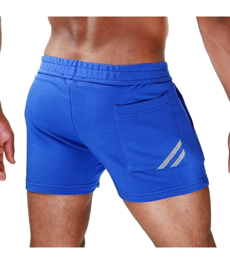 SexyMenUnderwear.com TOF PARIS Shorts Tight-Fit Mid-Lenght Sport Short Royal-Grey 42