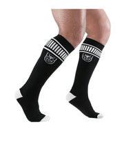 SexyMenUnderwear.com S/M TOF PARIS Socks Footish Sock Chaussettes Sport Robust Ankle Tight Black & White