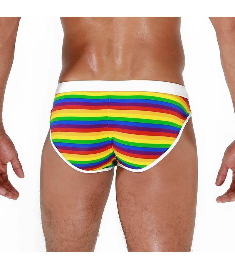 SexyMenUnderwear.com TOF PARIS Swim-Brief Pride Edition Rainbow Flag Low-Waist Gay Swimwear 22