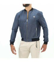 SexyMenUnderwear.com TOF PARIS VEST COWBOY Dark Blue Denim Jackets Elegant Urban Look YKK Metal ZIP