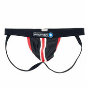 SexyMenUnderwear.com WildManT Jock Raw Sport Stripe Jockstrap with Duraband Waistband RED WT-JS5 5