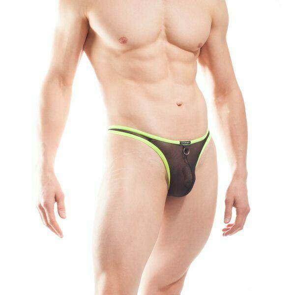 SexyMenUnderwear.com WOJOER G-Thong PowerNet String See Through Tangas Black 333B77