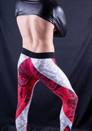 SexyMenUnderWear Mens Leggings Tight-Fit Sporty Leggings Fashion Look Meggings RED