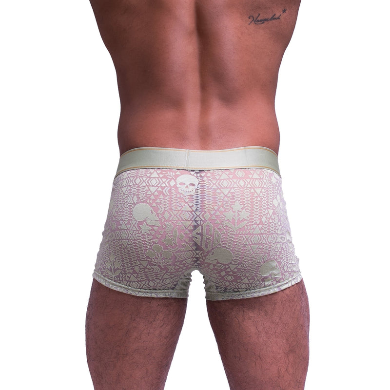 SKULL & BONES Boxer Trunk Lace Luxurious Cotton Single Layer Burnout Green 3