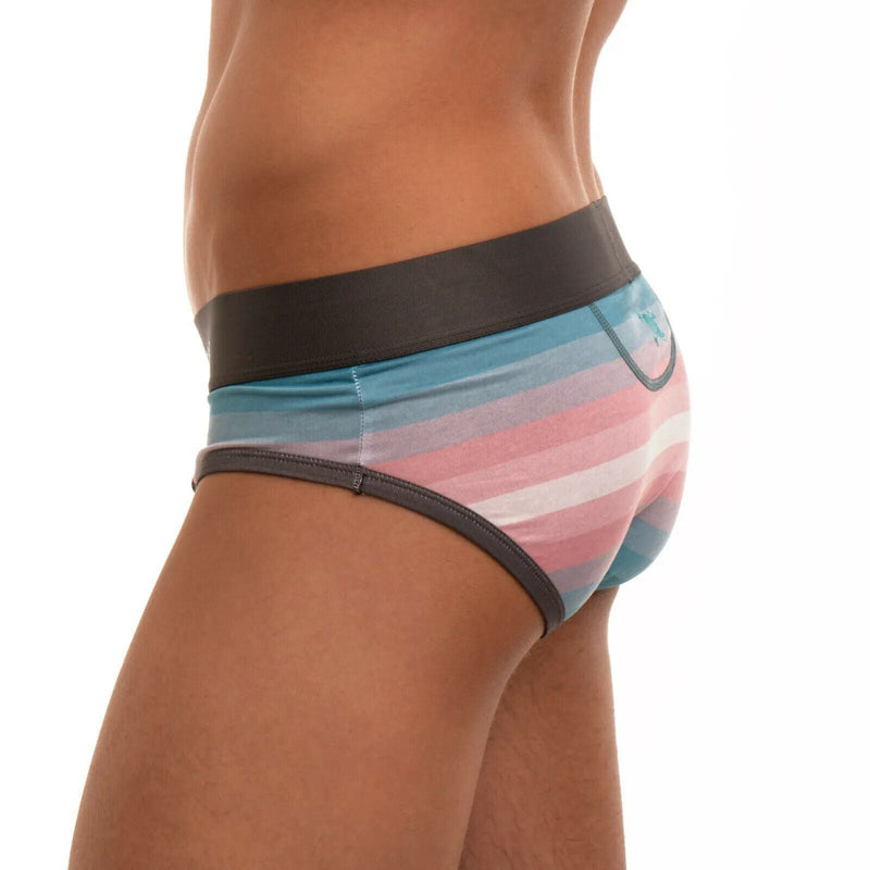 SKULL & BONES Brief Trans Pride Heather Stripe TIE DYE Briefs Vintage Limited 23