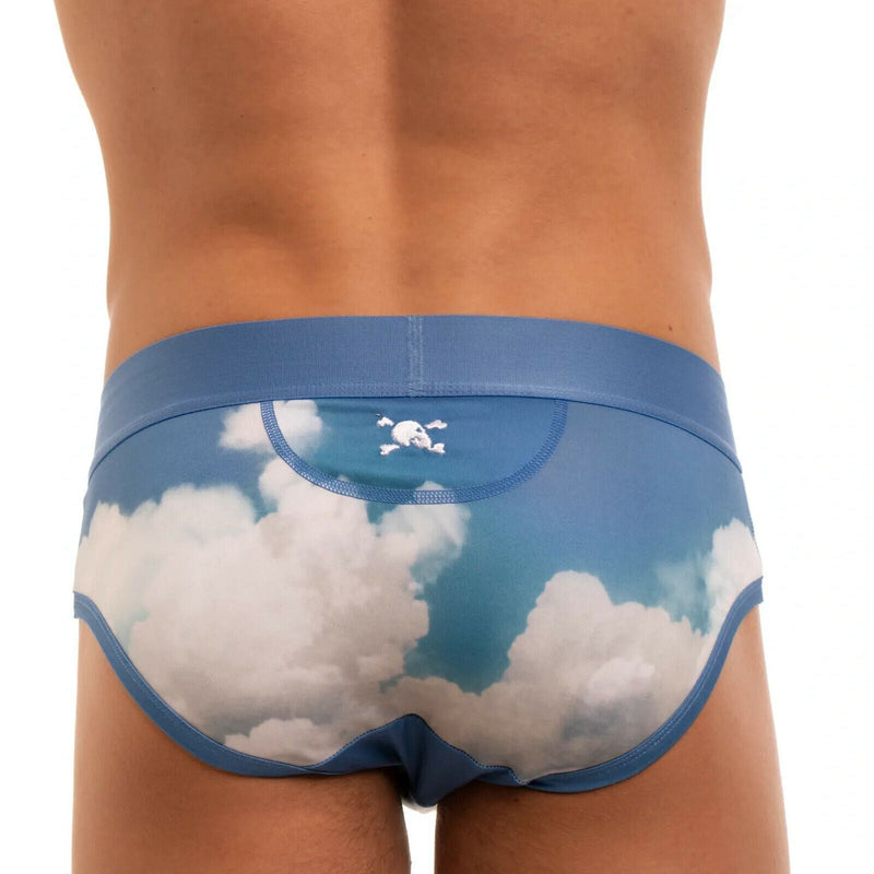 SKULL & BONES Clouds Brief Hand Painted Flat-Lock Stitching Briefs 21