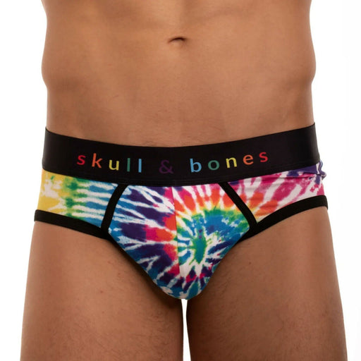 SKULL & BONES Gay Pride Peek-A-Boo TIE DYE Openback Wild Rainbow 23 —  SexyMenUnderwear.com