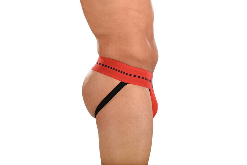 SKULL & BONES Jock RIB Performance Jockstrap Double Layer Contour Pouch Red 18