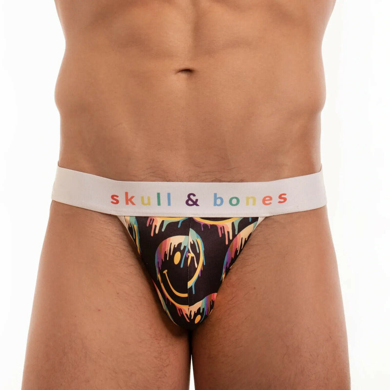 SKULL & BONES Jockstrap Happy Smiley Face Dripping Jock 22