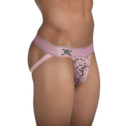SKULL & BONES Lace Jock Love Bite Burnout Sheer Jockstrap Burnout Pink 14