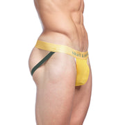 SKULL & BONES Mesh Jockstrap Performance Sport Jock Double Layer Gusset Yellow 8