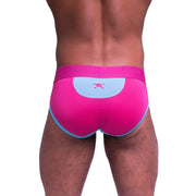SKULL & BONES Mesh Sport Brief Double Fabric Layer Gusset Neon Pink 11