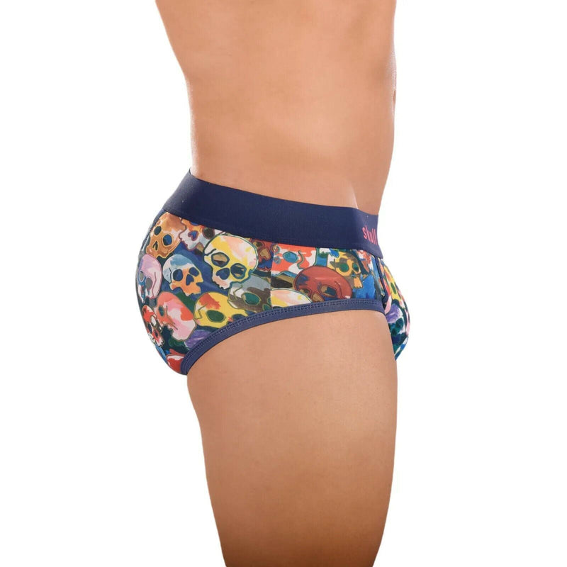SKULL & BONES Mosaic Skulls Brief Splatter 2-Layer Gusset Contour Pouch 21
