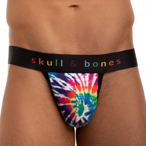 SKULL & BONES Thongs Gay Pride TIE DYE Wild Rainbow Thong Super Soft 24