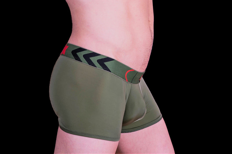 Small Gregg Homme Boxer Target Trunk Silky Underwear Khaky 110355 32