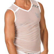 SMALL Gregg Homme Kit PIMP See-Thru Tank top + Briefs White 96622-03