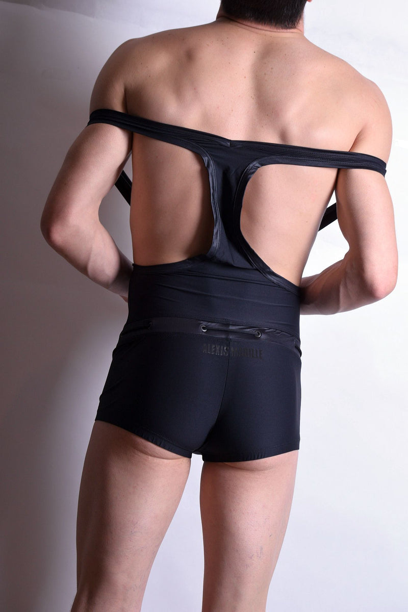 SMALL L'hom d'alexis mabille bodysuit swimwear bib wrestler beach  1