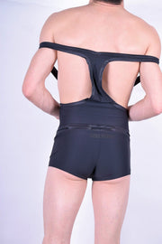 SMALL L'hom d'alexis mabille bodysuit swimwear bib wrestler beach  1