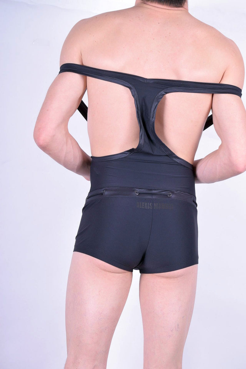 SMALL L'hom d'alexis mabille bodysuit swimwear bib wrestler beach  1