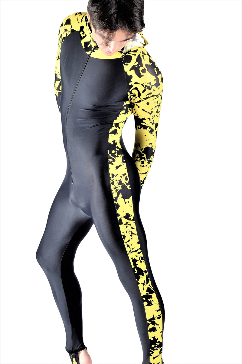 SMU Full Body Swimwear Diving Wetsuit  Singlet One Piece Dive Yellow 40134 1
