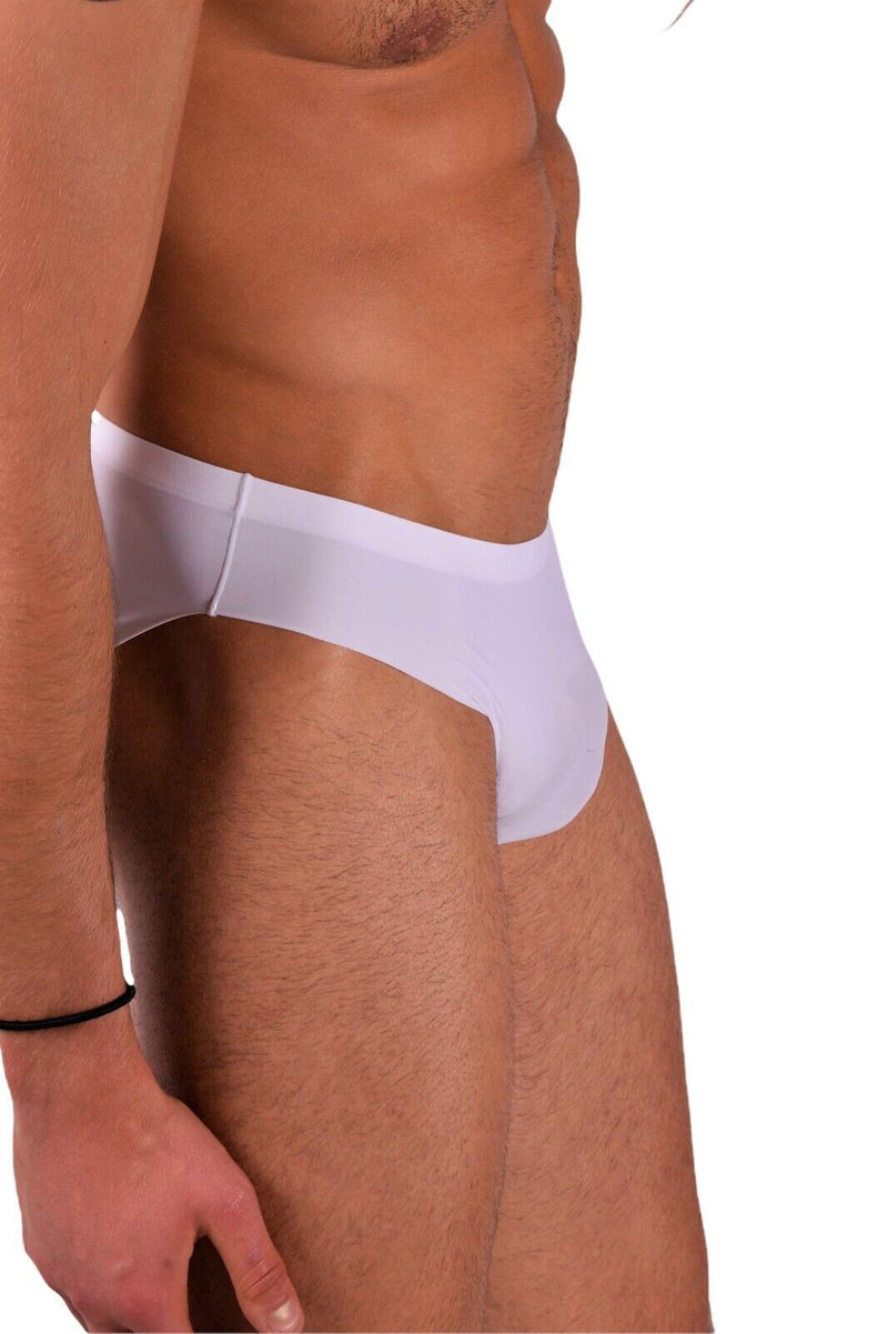 SMU ICE Brief Sexy Stretchy Silky Second Skin Total C-through Wet White Briefs