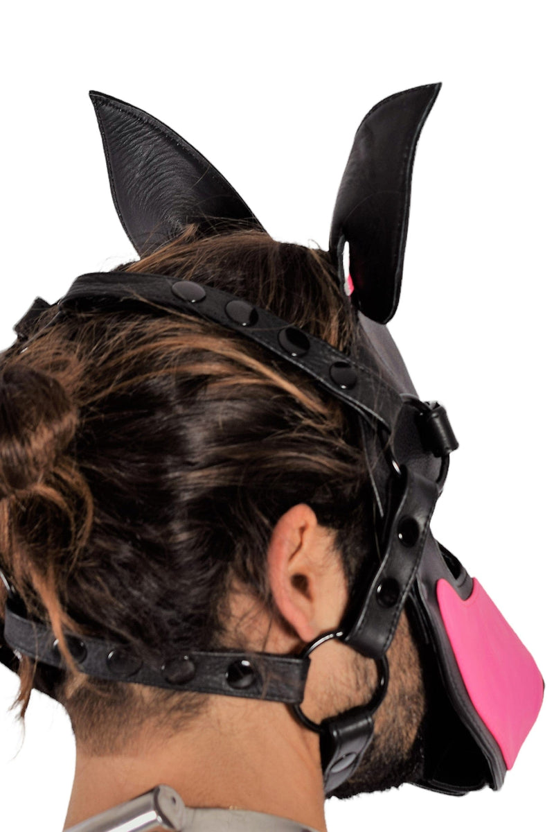 SMU Leather Mascarade halloween Mask Pink 20