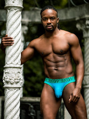 SUKREW Classic Thong With Large Contoured Pouch Sexy Thongs Ocean Blue