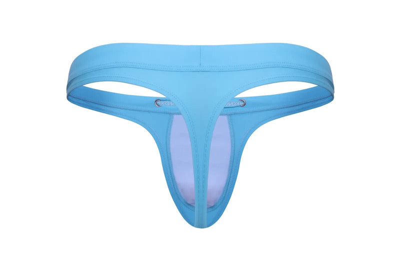 SUKREW Low - Rise Swim Thong Torrent Rounded Contour Pouch Swimwear Ice - Blue 332