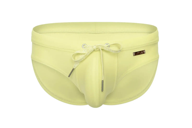 SUKREW Swim Briefs Torrent Rounded Contour Pouch Lined Swimwear Lemon Sorbet 352