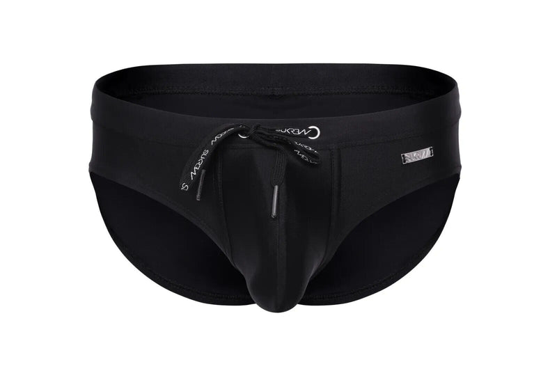 SUKREW Swim Briefs Torrent Rounded Contoured Pouch Lined in Jet Black 351
