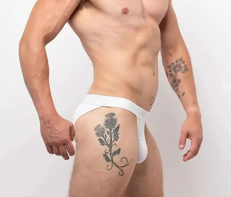 SUKREW Tanga Briefs Large Contour Pouch With Open Side Extra Stretch White 14