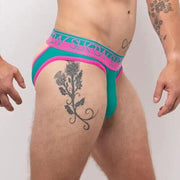 SUKREW V-Thongs Hybrid Combo Large Stretchy Pouch Green/Pink 45